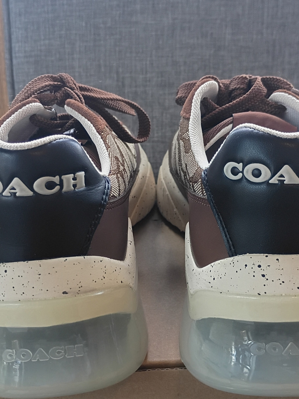 Coach Trainers Men's City Soul Runner In Signature Chambray Size 7.5 D